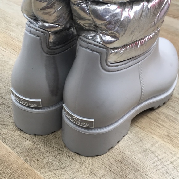 Sam Edelman Adda Waterproof Silver Puff Boots - Picture 6 of 8